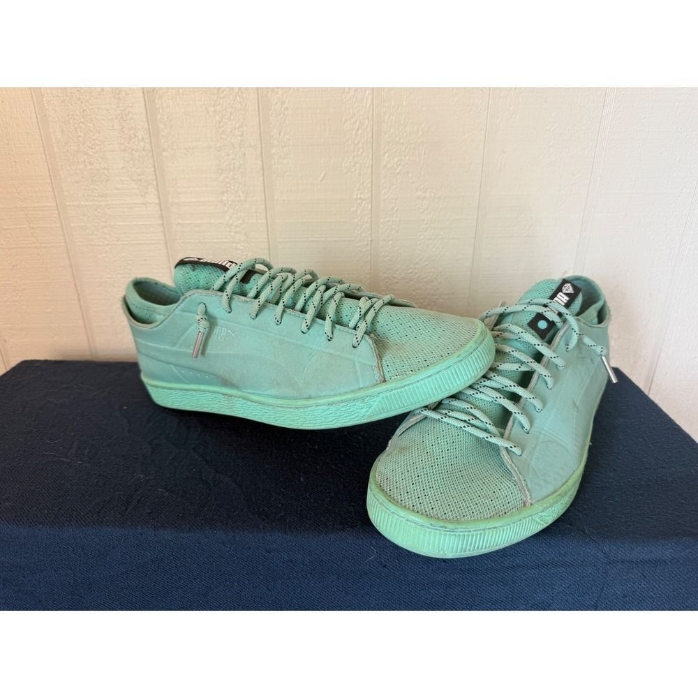 Puma x Diamond Supply Co Clyde Tiffany Blue Sneakers 366431-01 Mens 11 - Picture 2 of 6